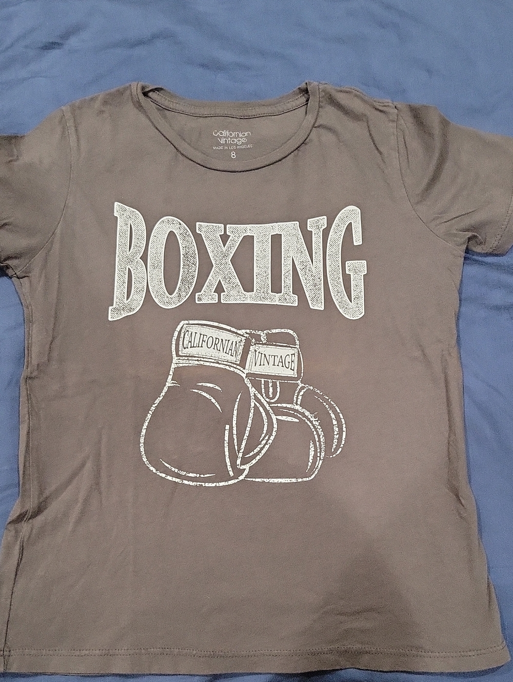 Californian Vintage Kids' Grey Boxing Graphic Tee